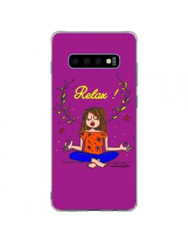 Coque Samsung S10 Plus Fille Relax Zen Yoga - Leellouebrigitte