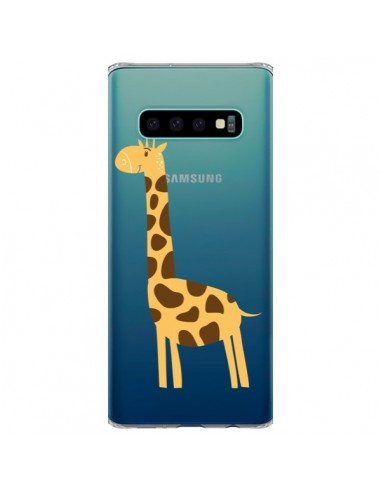 Coque Samsung S10 Plus Girafe Giraffe Animal Savane Transparente - Petit Griffin