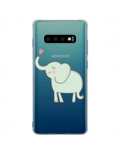 Coque Samsung S10 Plus Elephant Elefant Animal Coeur Love...