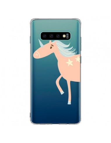 Coque Samsung S10 Plus Licorne Unicorn Rose Transparente - Petit Griffin