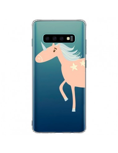 Coque Samsung S10 Plus Licorne Unicorn Rose Transparente - Petit Griffin