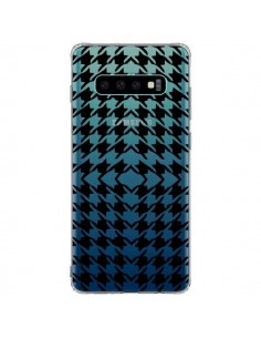 Coque Samsung S10 Plus Vichy Carre Noir Transparente -...