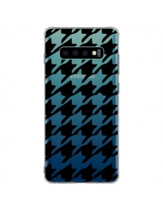Coque Samsung S10 Plus Vichy Gros Carre noir Transparente...