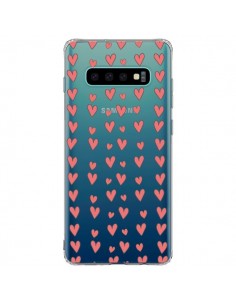 Coque Samsung S10 Plus Coeurs Heart Love Amour Rouge...