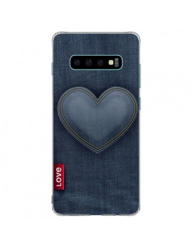Coque Samsung S10 Plus Love Coeur en Jean - Lassana