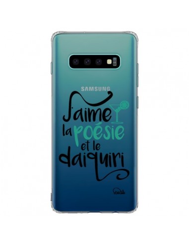 Coque Samsung S10 Plus J'aime la poésie et le daiquiri Transparente - Lolo Santo