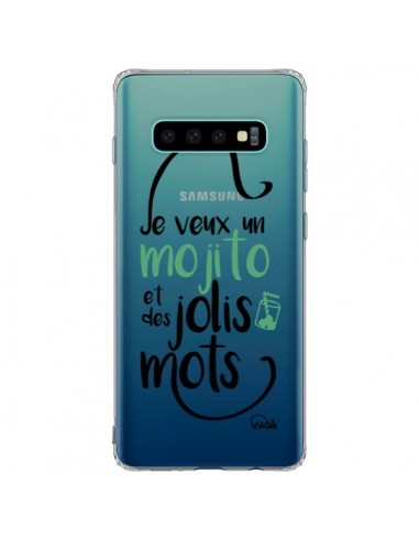 Coque Samsung S10 Plus Je veux un mojito et des jolis mots Transparente - Lolo Santo