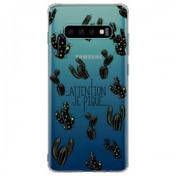 Coque Samsung S10 Plus Cactus Je Pique Transparente -...
