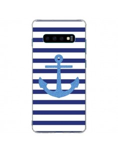 Coque Samsung S10 Plus Ancre Voile Marin Navy Blue - Mary...