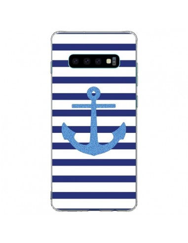 Coque Samsung S10 Plus Ancre Voile Marin Navy Blue - Mary Nesrala