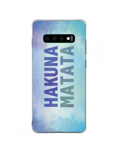 Coque Samsung S10 Plus Hakuna Matata Roi Lion Bleu - Mary Nesrala