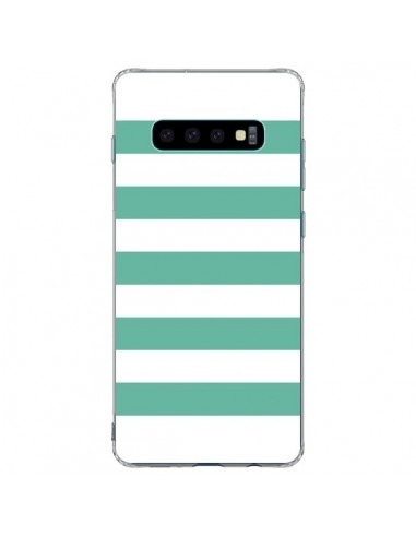 Coque Samsung S10 Plus Bandes Mint Vert - Mary Nesrala