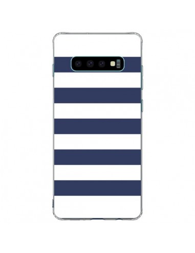 Coque Samsung S10 Plus Bandes Marinières Bleu Blanc Gaultier - Mary Nesrala