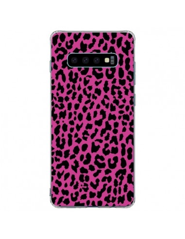 Coque Samsung S10 Plus Leopard Rose Pink Neon - Mary Nesrala