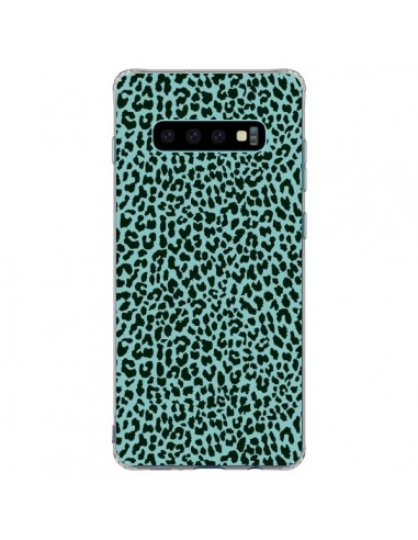 Coque Samsung S10 Plus Leopard Turquoise Neon - Mary Nesrala