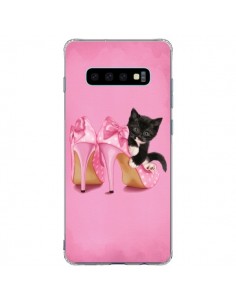 Coque Samsung S10 Plus Chaton Chat Noir Kitten Chaussure...