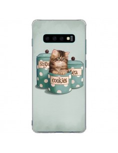 Coque Samsung S10 Plus Chaton Chat Kitten Boite Cookies...