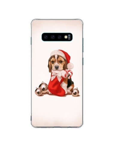 Coque Samsung S10 Plus Chien Dog Pere Noel Christmas - Maryline Cazenave
