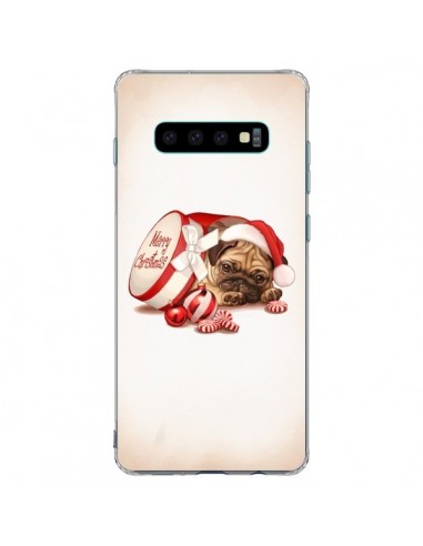 Coque Samsung S10 Plus Chien Dog Pere Noel Christmas Boite - Maryline Cazenave