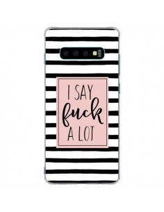 Coque Samsung S10 Plus Say Fuck A Lot Bandes - Maryline...