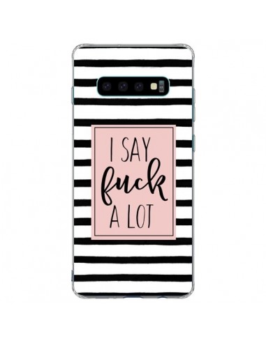 Coque Samsung S10 Plus Say Fuck A Lot Bandes -...