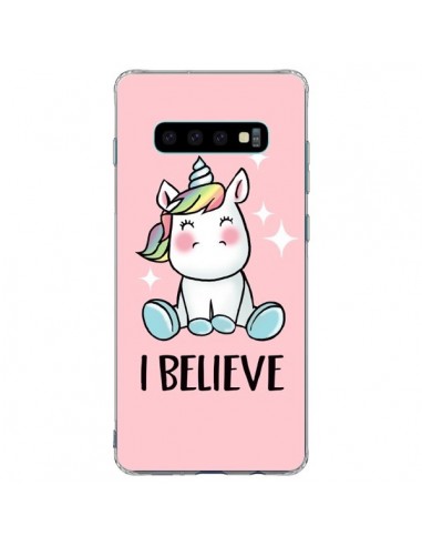 Coque Samsung S10 Plus Licorne I Believe - Maryline Cazenave