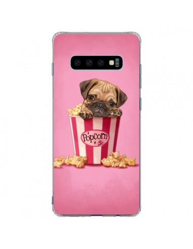 Coque Samsung S10 Plus Chien Dog Popcorn Film -...