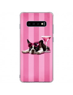 Coque Samsung S10 Plus Chien Dog Cocktail Lunettes Coeur...