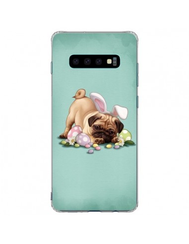 Coque Samsung S10 Plus Chien Dog Rabbit Lapin Pâques Easter - Maryline Cazenave
