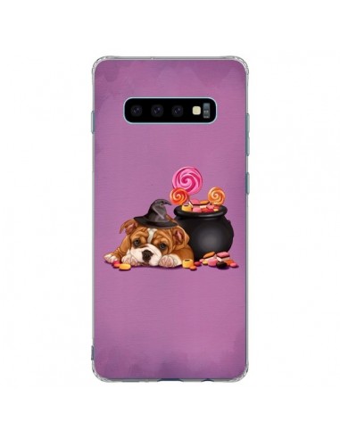 Coque Samsung S10 Plus Chien Dog Halloween Sorciere Chaudron Bonbon - Maryline Cazenave