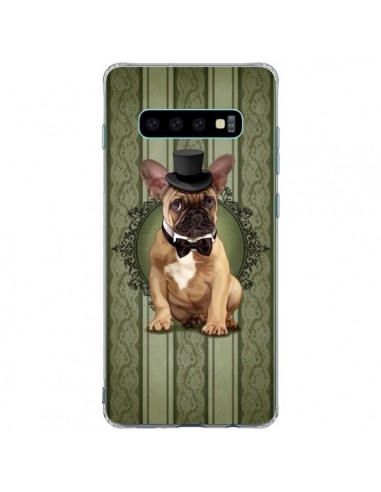 Coque Samsung S10 Plus Chien Dog Bulldog Noeud Papillon Chapeau - Maryline Cazenave