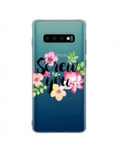Coque Samsung S10 Plus Screw you Flower Fleur...
