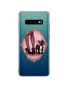 Coque Samsung S10 Plus Lady Jambes Chien Bulldog Dog Rose...