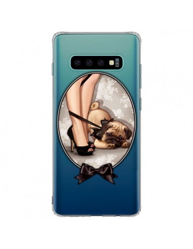 Coque Samsung S10 Plus Lady Jambes Chien Bulldog Dog Noeud Papillon Transparente - Maryline Cazenave