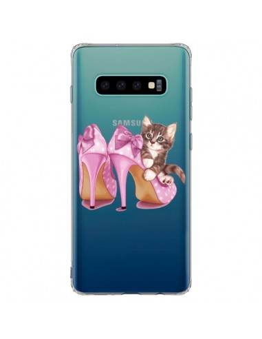 Coque Samsung S10 Plus Chaton Chat Kitten Chaussures Shoes Transparente - Maryline Cazenave