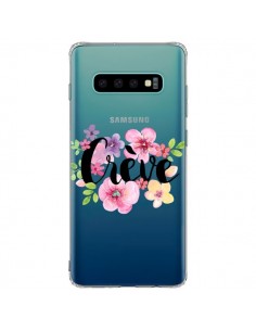 Coque Samsung S10 Plus Crève Fleurs Transparente -...