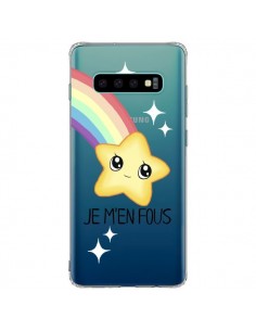 Coque Samsung S10 Plus Etoile Je M'en Fous Transparente -...