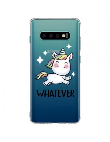 Coque Samsung S10 Plus Licorne Whatever Transparente - Maryline Cazenave