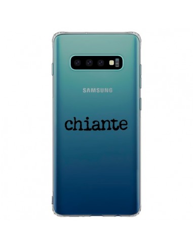 Coque Samsung S10 Plus Chiante Noir Transparente - Maryline Cazenave