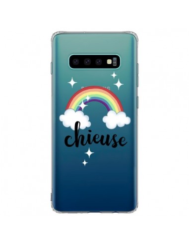 Coque Samsung S10 Plus Chieuse Arc En Ciel Transparente - Maryline Cazenave