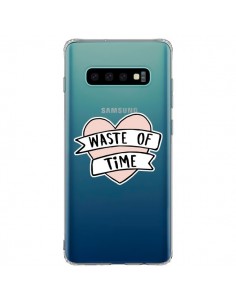 Coque Samsung S10 Plus Waste Of Time Transparente -...