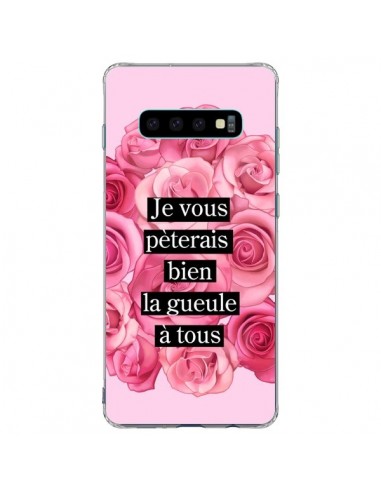 Coque Samsung S10 Plus Je vous pèterais Fleurs - Maryline Cazenave