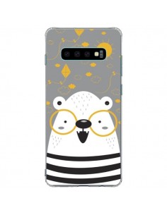 Coque Samsung S10 Plus Ours à lunettes - Maria Jose Da Luz