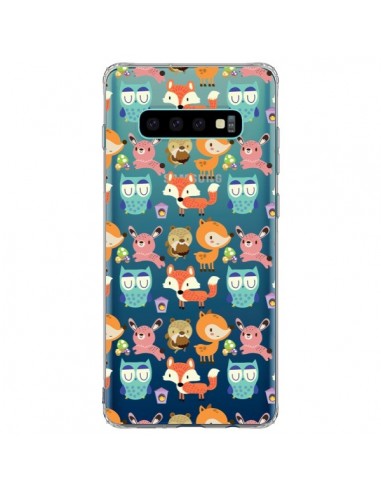 Coque Samsung S10 Plus Renard Ecureuil Lapin Hibou Transparente - Maria Jose Da Luz