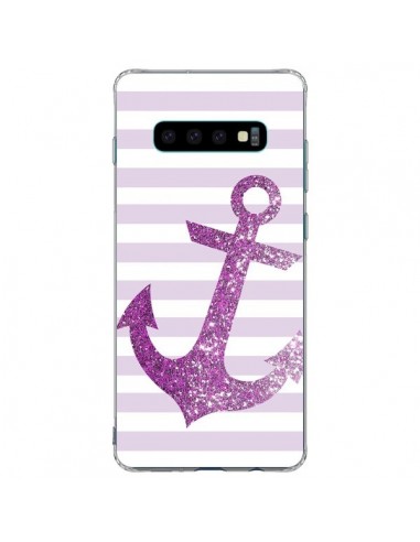 Coque Samsung S10 Plus Ancre Rose Navire - Monica Martinez