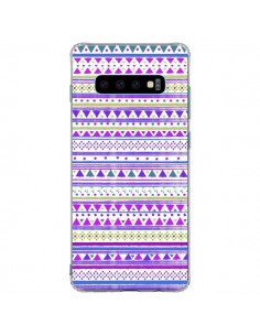 Coque Samsung S10 Plus Bandana Violet Azteque - Monica...