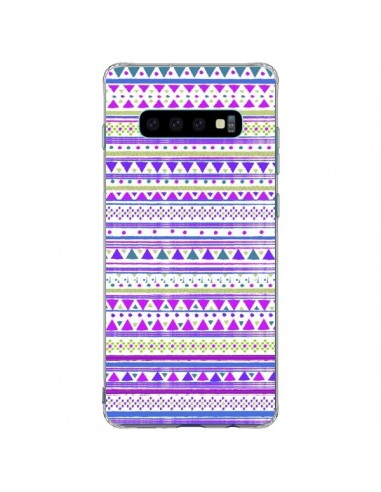 Coque Samsung S10 Plus Bandana Violet Azteque - Monica Martinez