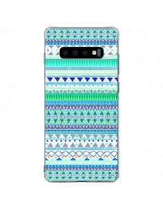 Coque Samsung S10 Plus Chenoa Bleu Azteque - Monica Martinez