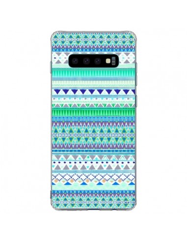 Coque Samsung S10 Plus Chenoa Bleu Azteque - Monica Martinez