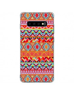 Coque Samsung S10 Plus India Style Pattern Bois Azteque -...